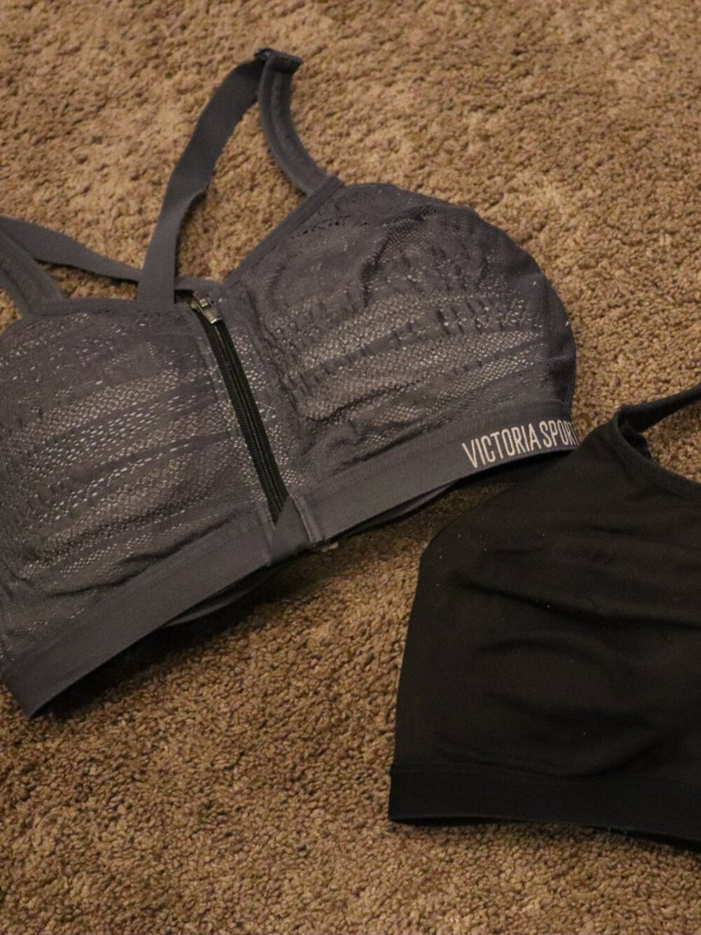 BUNDLE: Knockout by Victoria’s Secret Sports Bra (34DDD Gray lace; 34DDD black)